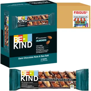 Be-Kind Dark Chocolate Nuts & Sea Salt Nussriegel 12 Riegel