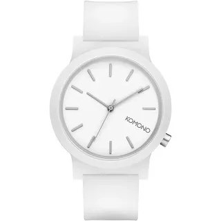 KOMONO Mono White Japanische Analoge Quarzuhr für Damen mit Silikonband