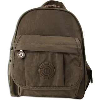Bag Street Rucksack Crinkle Nylon braun trendiger Damen Cityrucksack ORJ201N - Braun