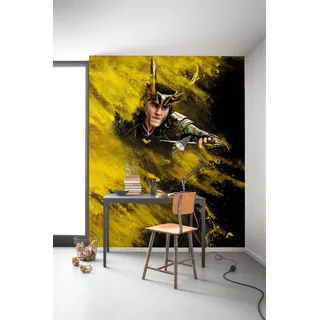 Marvel Vlies Fototapete - Loki Yellow Dust - Größe 200 x 250 cm - Kinderzimmer, Tapete, Kindertapete