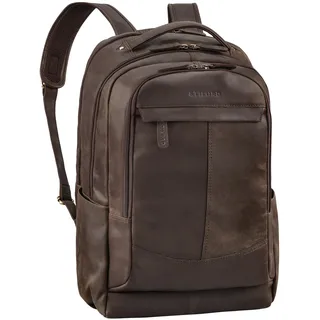 STILORD Maxim Premium XL Business Rucksack Herren Leder Vintage Lederrucksack Damen Laptop 17 bis 19 Zoll großer Uni Arbeitsrucksack viele Fächer Farbe:Zamora - braun