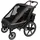 3in1 Fahrradanhänger Kinderwagen braun/schwarz