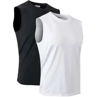MeetHoo Herren Tank Top, Muskelshirts Tankshirt Ärmellose Shirt Achselshirt Schnelltrocknendes Unterhemd Gym Running für Männer