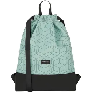 LARKSON Turnbeutel Damen & Herren Mint - No 7 - Rucksack Damen für Sport und Festival - Beutel Rucksack Klein mit Innentasche - Außentasche für Schnellzugriff