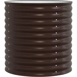 Garten-Hochbeet verzinkter Stahl 80 x 80 x 81 cm Braun