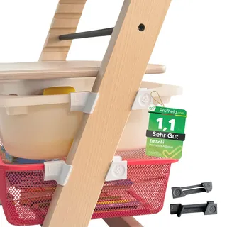 [ TEST SEHR GUT, NOTE 1.1 *] EmSoLi Adapter Schwarz für Ikea Trofast Box Korb Drahtkorb, kompatibel mit Stokke Tripp Trapp Baby Hochstuhl, Hochstühle Kinderstuhl Zubehör, Befestigung Kinder Hoch Stuhl