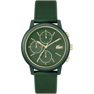 Lacoste Multi Zifferblatt Quarz Uhr für Herren Kollektion Lacoste.12.12 Move mit Grünes Silikonarmband - 2011471