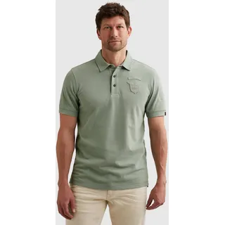PME LEGEND Poloshirt "Short sleeve polo fine pique badge" aus feinster Piqué-Qualität, Baumwolle, iceberg grün