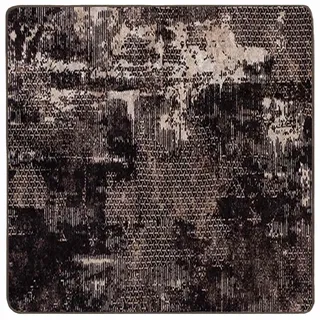 vidaXL Teppichläufer MARSA Schwarz 100 x 100 cm Polyester und PVC - Schwarz