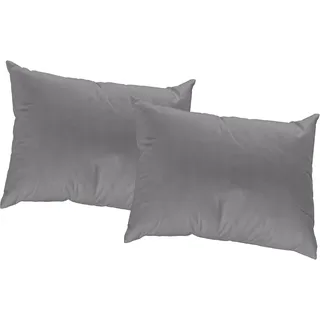 Dekokissen WIRTH "WirthNatur" Gr. 1, grau (grau, unifarben), B:40cm L:40cm, Baumwolle, Dekokissen_Sitzkissen_Kissenhüllen, Dekokissen, Kissenhülle ohne Füllung, 2 Stück