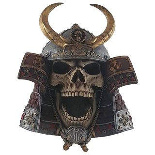 Nemesis Now Skull 26.6cm Wall Plaque Wandschild Kabuto Totenkopf, 26,6 cm, Kunstharz, elfenbeinfarben, Einheitsgröße