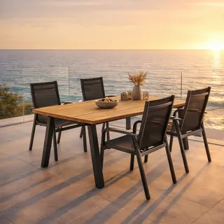 Kettler Basic+ Premium Gartenmöbel-Set 5tlg. mit Clemento 180x100cm Tisch