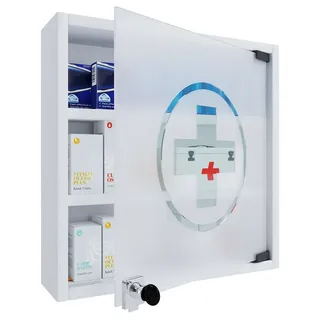 VCM Medizinschrank Arzneischrank Wandregal Hustila S