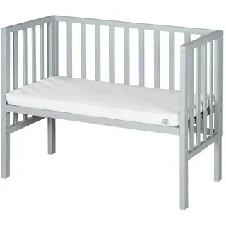 roba Beistellbett 2in1 »safe asleep®« mit Barriere & Matratze Holz taupe