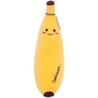 Plüschtier Banane Stofftier Kawaii Banane Kissen Langes,Banane Kuscheltier Plüschkissen,Bananen Plüschtier Cartoon Puppe Gefüllte Plüsch Bananen Kissen Spielzeug Geschenk für Kinder Jungen Mädchen