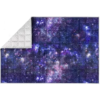 Solfres Gewichtsdecke für Kinder, 3,2 kg, 102 x 150 cm, Minky-Druck, schwere Decke, 3,2 kg für Kinder und Jugendliche, die schlafen, ultraweich und gemütlich, Sterne, sensorische Gegenstände für