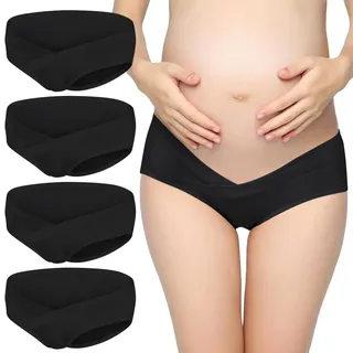 ACWOO Umstandsunterwäsche, Unterhosen für Schwangere, Damen Schwangerschaft Unterhosen Kaiserschlüpfer, 4er Pack(4XL)