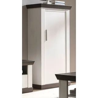 Kommode Corela in Pinie weiß und Wenge Landhaus Highboard , Soft-Close, 72cm - Weiß, Braun