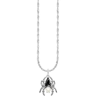 Thomas Sabo Spider Romance Kette mit Anhänger schwarz/silber/weiß Silber