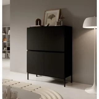 Selsey Highboard 100 x 4 x 35 cm schwarz