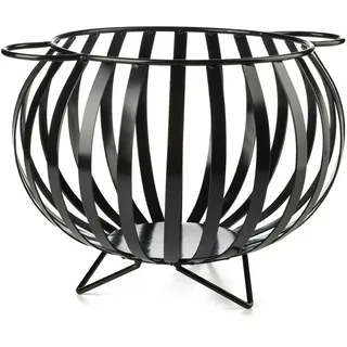 Kaminholzständer KAMINHOLZKORB Metall Holzkorb Schwarz LOFT 34,5 cm