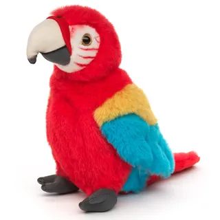 Uni-Toys - Papagei rot - 20 cm (Höhe) - Plüsch-Vogel, Ara - Plüschtier, Kuscheltier