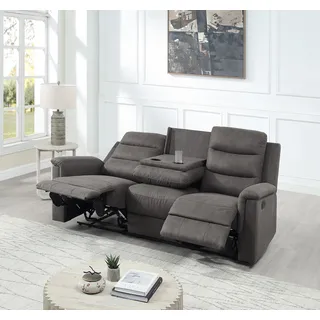 Atlantic Home Collection 3-Sitzer »Cliff mit 2 Relaxfunktionen« Federkern und Becherhaltern in klappbarer Mittelkonsole,