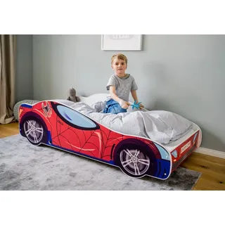 Kids Collective Jugendbett Autobett Spider 80 x 160 cm Holz rot