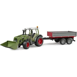Bruder 02182 - Fendt Vario 211 mit Frontlader und Bordwandanhänger grün 1:16
