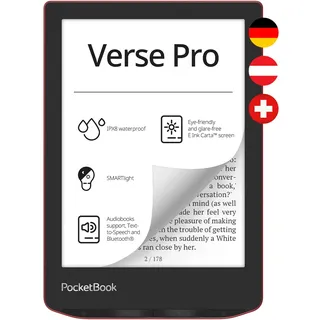 PocketBook Verse Pro Color 2023 16 GB ohne Werbung Rot