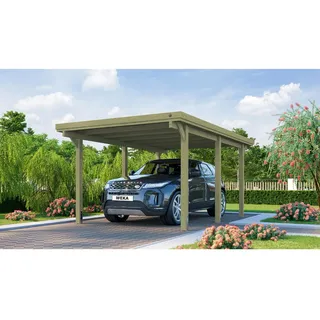 Weka Einzelcarport 617 2,94 x 3,98 m braun inkl. PVC-Dachplatten