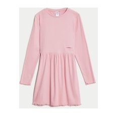 M&S Collection Robe adaptée en coton (du 2 au 16ans) - Pink, Pink - 6-7 Y