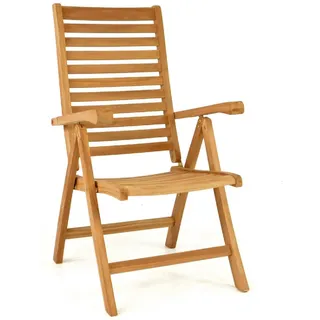 VCM Gartenstuhl Hochlehner 61 x 65 x 111 cm braun