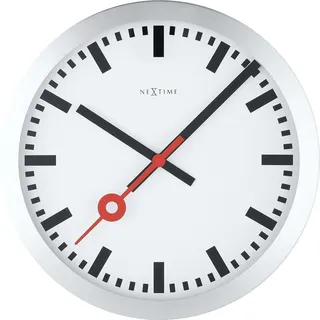 Nextime Bahnhofsuhr 35,00 cm 3999ST grau/silber/weiß