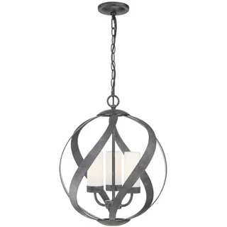 Elstead Lighting AUßENHÄNGELEUCHTE , Schwarz , Metall, Glas , 56.4 cm , Grüner Punkt, RoHS , höhenverstellbar , Lampen & Leuchten, Leuchtenserien