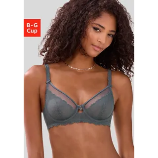 Bügel-BH VIVANCE, Damen, Gr. 85, Cup G, grün (khaki), Spitze, Obermaterial: 92% Polyamid, 8% Elasthan, BHs Bügel-BH, mit hübschen Spitzenträgern, sexy Dessous, Topseller