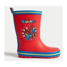 Boys M&S Collection Kids' Spider-ManTM Wellies (4 Small - 13 Small) - Red, Red - 4S