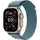 Watch Ultra 3 GPS + Cellular 49 mm Titaniumgehäuse beige Alpine Loop Textilarmband blau S