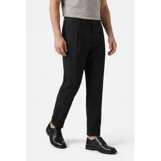 Strellson Bundfaltenhose "Louis Relaxed Fit" Everyday Business Pants mit geradem Bein, Pflegeleicht, schwarz