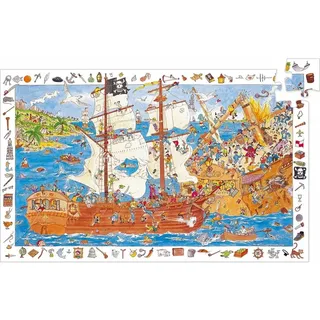 Djeco Piratenbeobachtungs-puzzle 100 Stücke Mehrfarbig  Mehrfarbig One Size