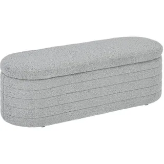 Homcom Truhenbank Polsterbank mit Stauraum, Teddy-Vlies-Optik, Bettbank mit Holzbeine , Kunststoff , 41x40.5x116 cm , Esszimmer, Bänke, Sitzbänke