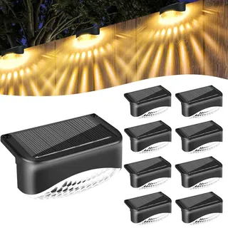 Bzavor Solarlampen für Außen Garten,8 Stück IP65 Wasserdichte Solarleuchten Garten Deko,Zaunbeleuchtung Solar,Led Gartenleuchten,Balkonbeleuchtung Lampe Outdoor