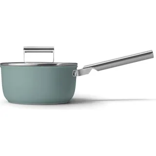 20 cm große, matte, smaragdgrüne kochtöpfe + deckel Smeg SPF2012EGM - Grün