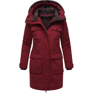 Winterjacke NAVAHOO "Winterjacke Eissturm 14", Damen, Gr. M, rot (bordeaux), Obermaterial: 100% Polyester PES.  Obermaterial: 100% Polyester PES. Futter: 100% Polyester PES. 100% Polyester PES., Jacken Winterjacke
