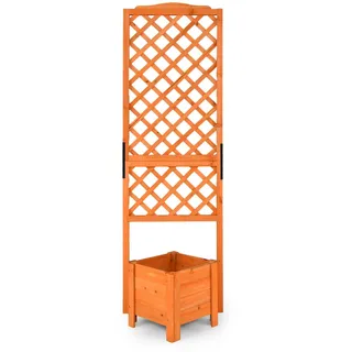 Costway Blumenkasten mit Rankgitter 52 x 180 x 55 cm Orange