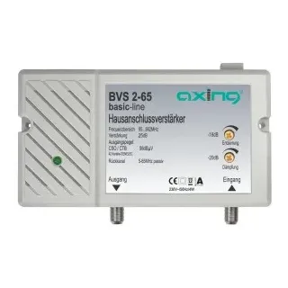 Axing BVS2-65 Hausanschlussverstärker, 25 dB, 85-862 MHz, Rückkanal passiv 5-65 MHz BVS00265 BVS 2-65