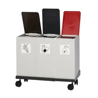 VAR Kunststoffdeckel, für Kunststoffcontainer 40 Liter, Farbe: rot