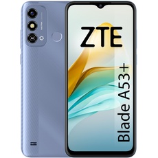 ZTE Smartphone Blade A53+ 2023 (15.51 cm (6,52 Zoll) HD+ Display, 4G LTE, 2GB RAM und 64GB interner Speicher, 13MP Hauptkamera und 5MP Frontkamera, Dual-SIM, Android S GO) blau