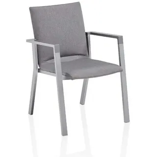 Kettler Rasmus Stapelsessel 62 x 60 x 85 cm grau/silber