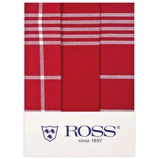 Ross - Geschirrtücher - 1837-3er-Pack (50 x 70cm Rot)